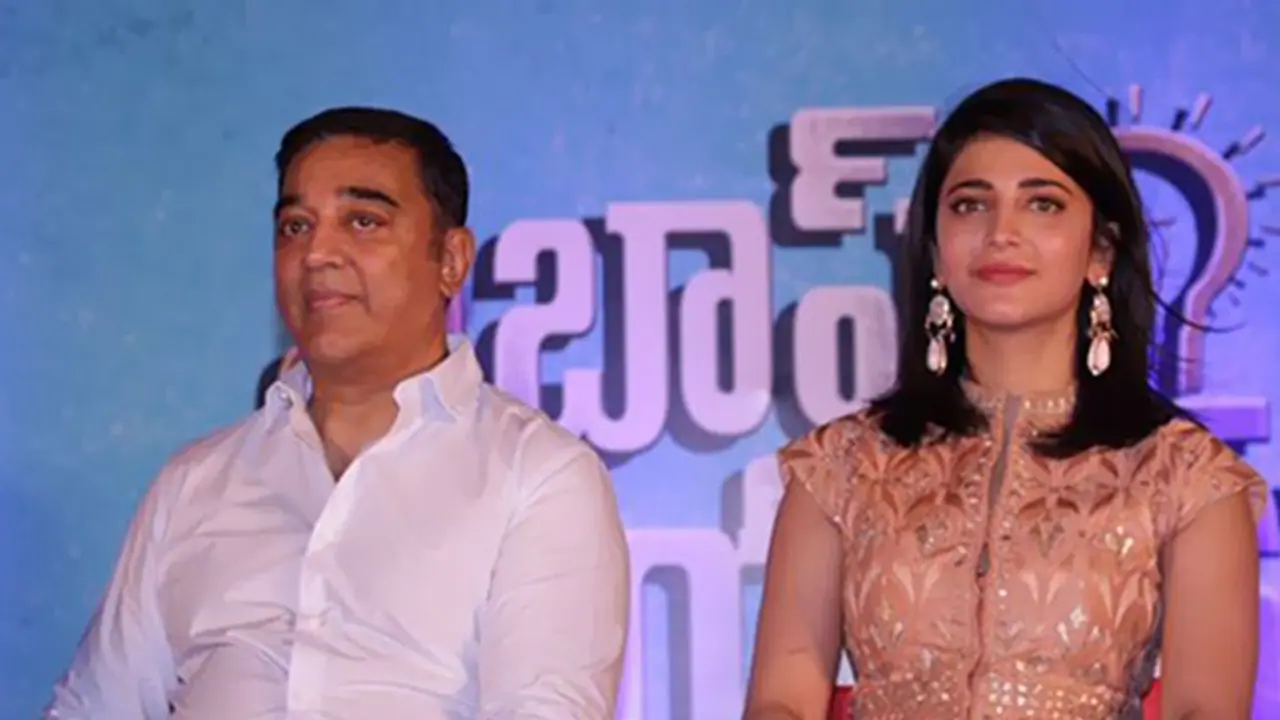 Kamal, Shruti Haasan trilingual film gets an official title Kamal, Shruti Haasan trilingual film gets an official title