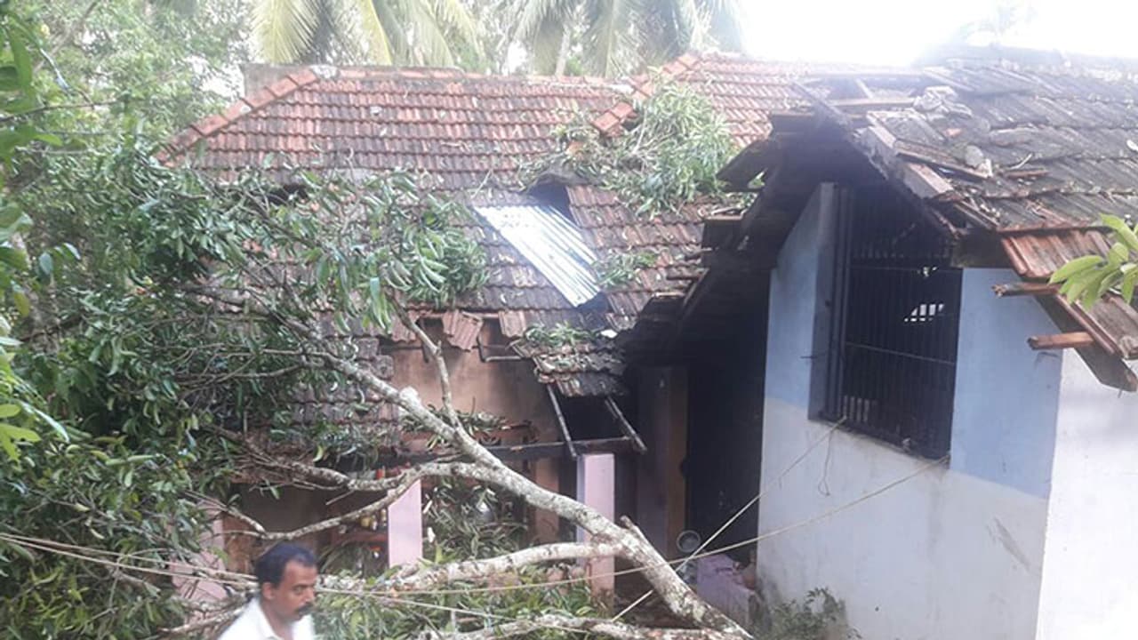 കാറ്റ്; അമ്പതോളം വീടുകള്ക്ക് നാശനഷ്ടം കാറ്റ്; അമ്പതോളം വീടുകള്ക്ക് നാശനഷ്ടം