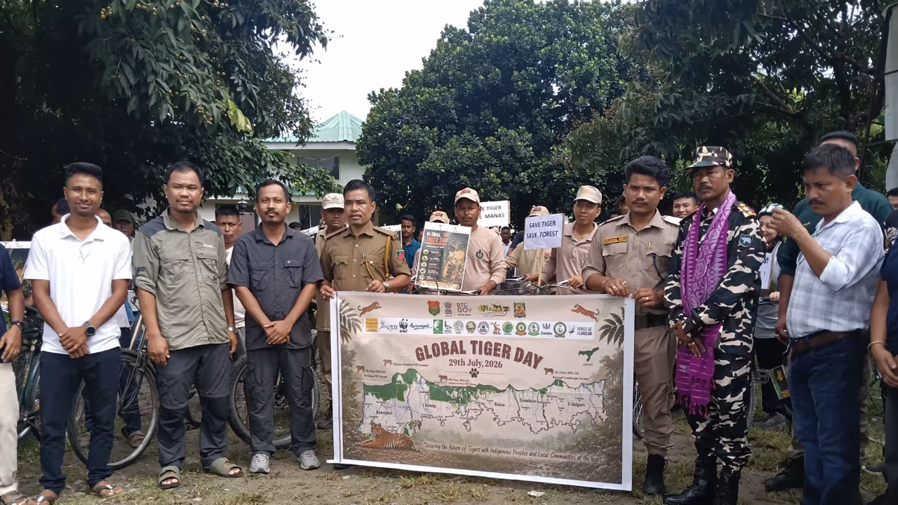 International Tiger Day celebrated with community led conservation drive (Photo/ANI) International Tiger Day celebrated with community led conservation drive (Photo/ANI)