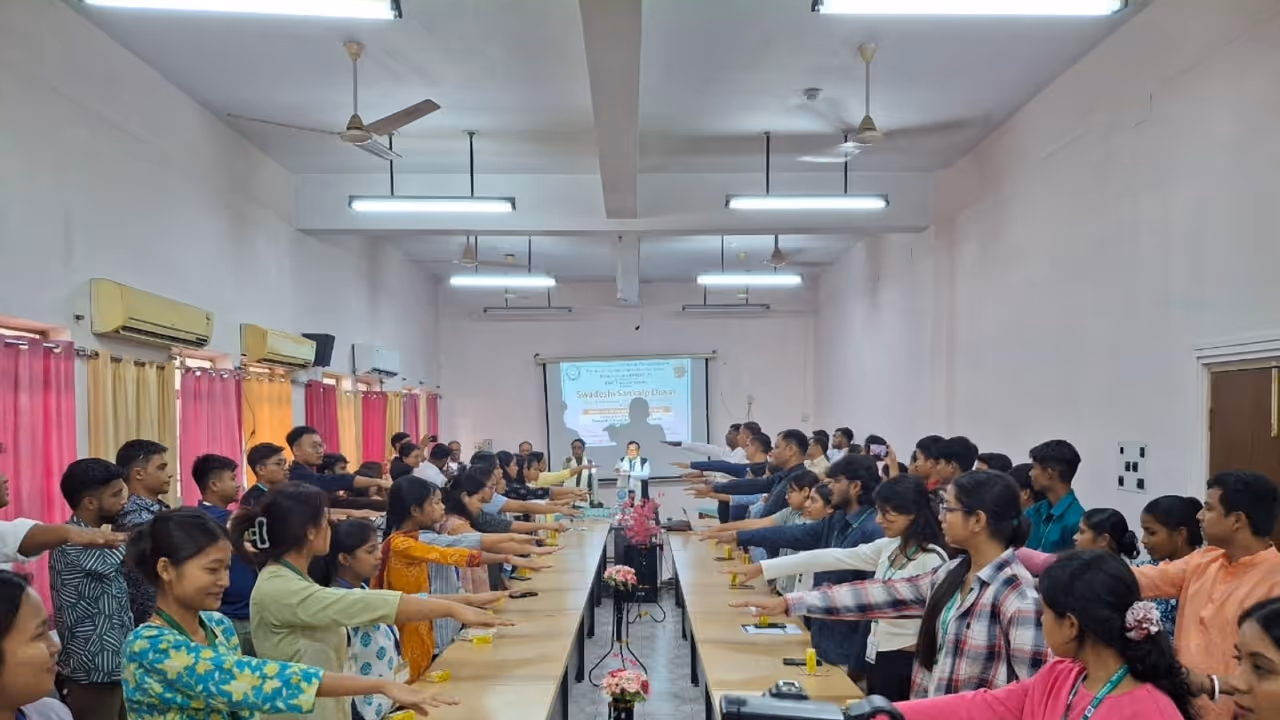 Tripura University today observed the birth anniversary of visionary economist Dattopant Thengadi (Photo/ANI) Tripura University today observed the birth anniversary of visionary economist Dattopant Thengadi (Photo/ANI)