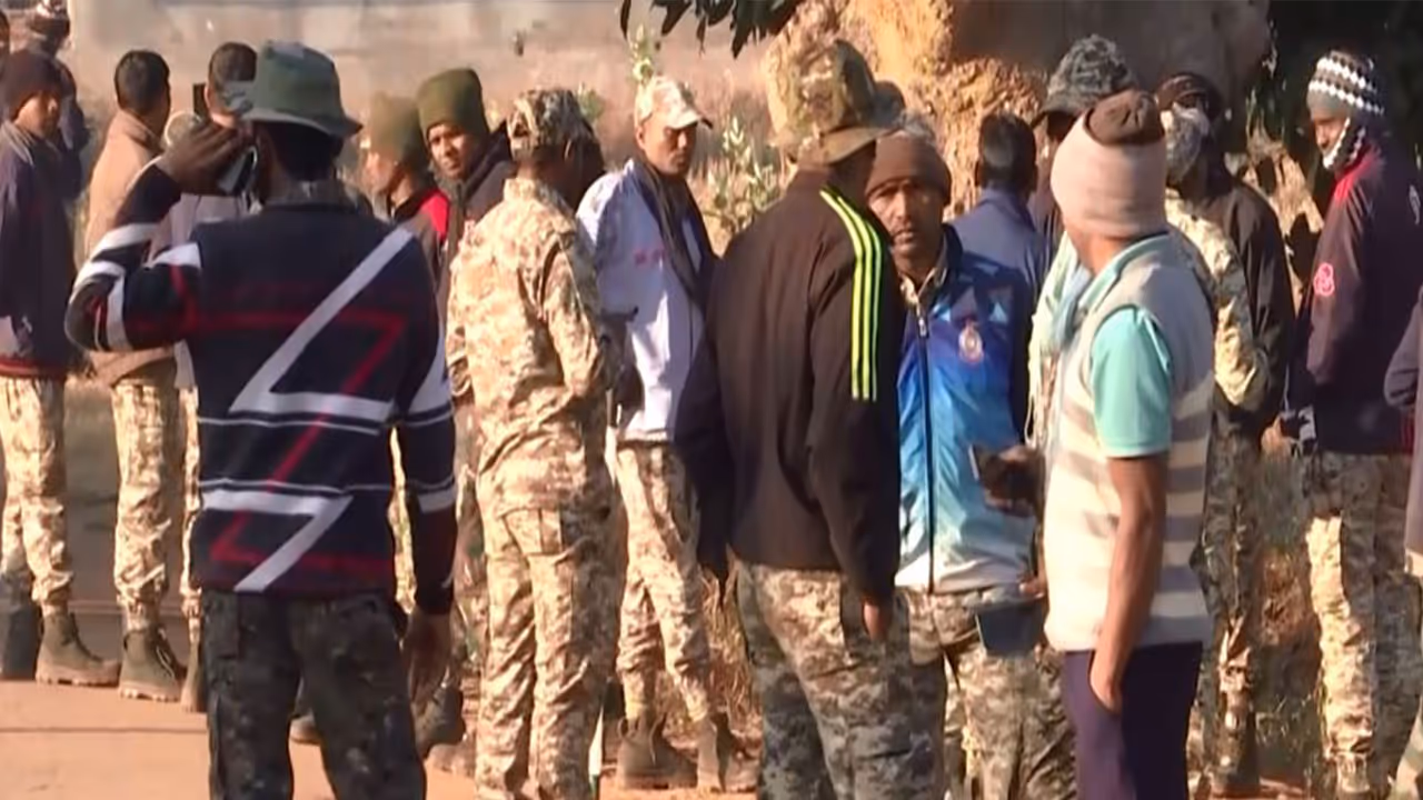 Police in Tevda Village in Kanker (Photo/ANI) Police in Tevda Village in Kanker (Photo/ANI)