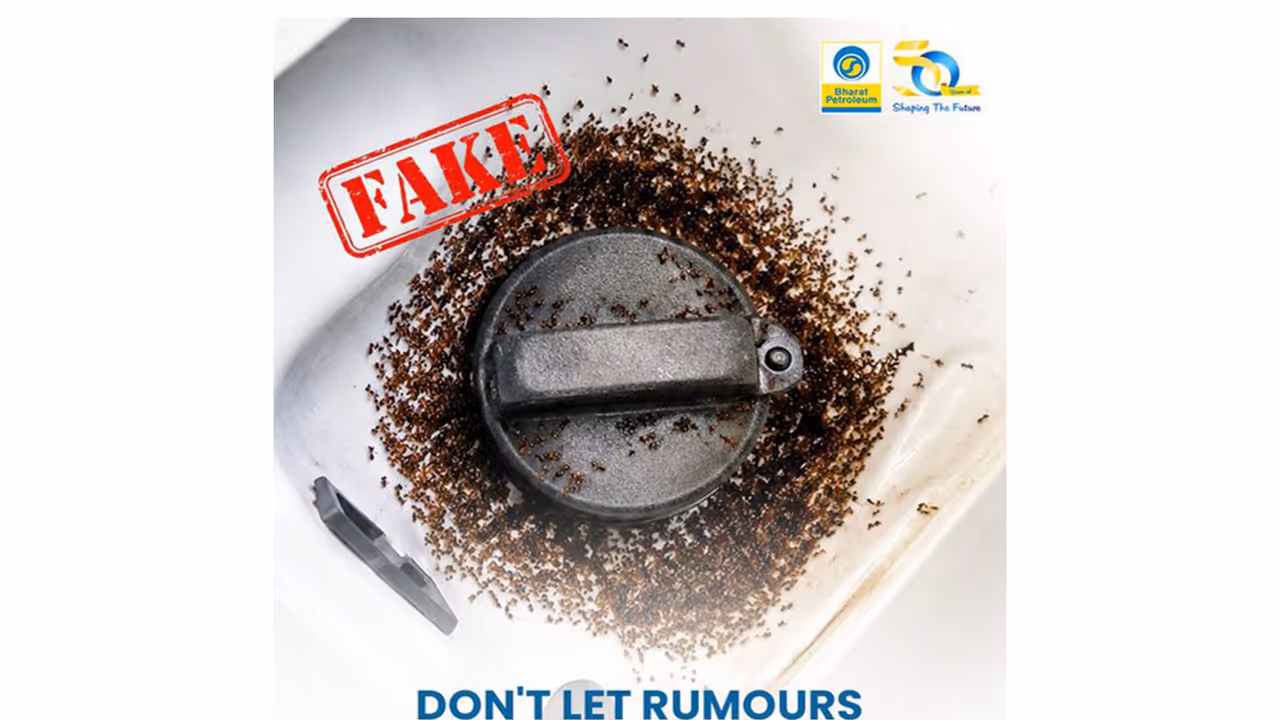 BPCL issues clarification on viral claims about ants and E20 petrol (Photo/X@BPCLimited) BPCL issues clarification on viral claims about ants and E20 petrol (Photo/X@BPCLimited)