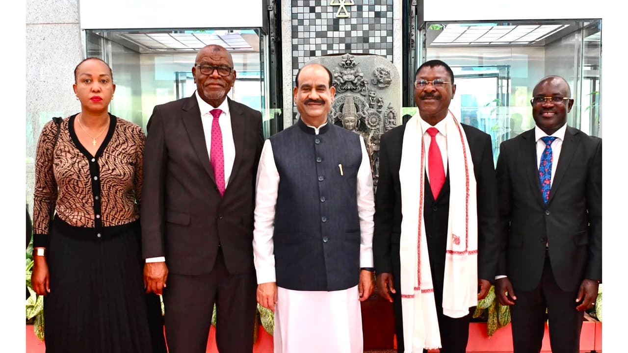 Lok Sabha Speaker Om Birla met a delegation led by Kenya National Assembly Speaker Moses M Wetang'ula (Centre Right) (Photo/X/@ombirlakota) Lok Sabha Speaker Om Birla met a delegation led by Kenya National Assembly Speaker Moses M Wetang'ula (Centre Right) (Photo/X/@ombirlakota)
