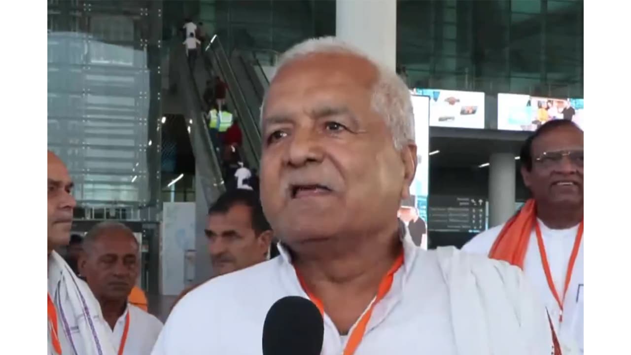 Local residents welcome the launch of commercial flight operations at Noida International Airport (Photo/ANI) Local residents welcome the launch of commercial flight operations at Noida International Airport (Photo/ANI)