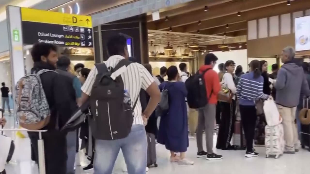 Visuals from Abu Dhabi Airport (Photo/ANI) Visuals from Abu Dhabi Airport (Photo/ANI)