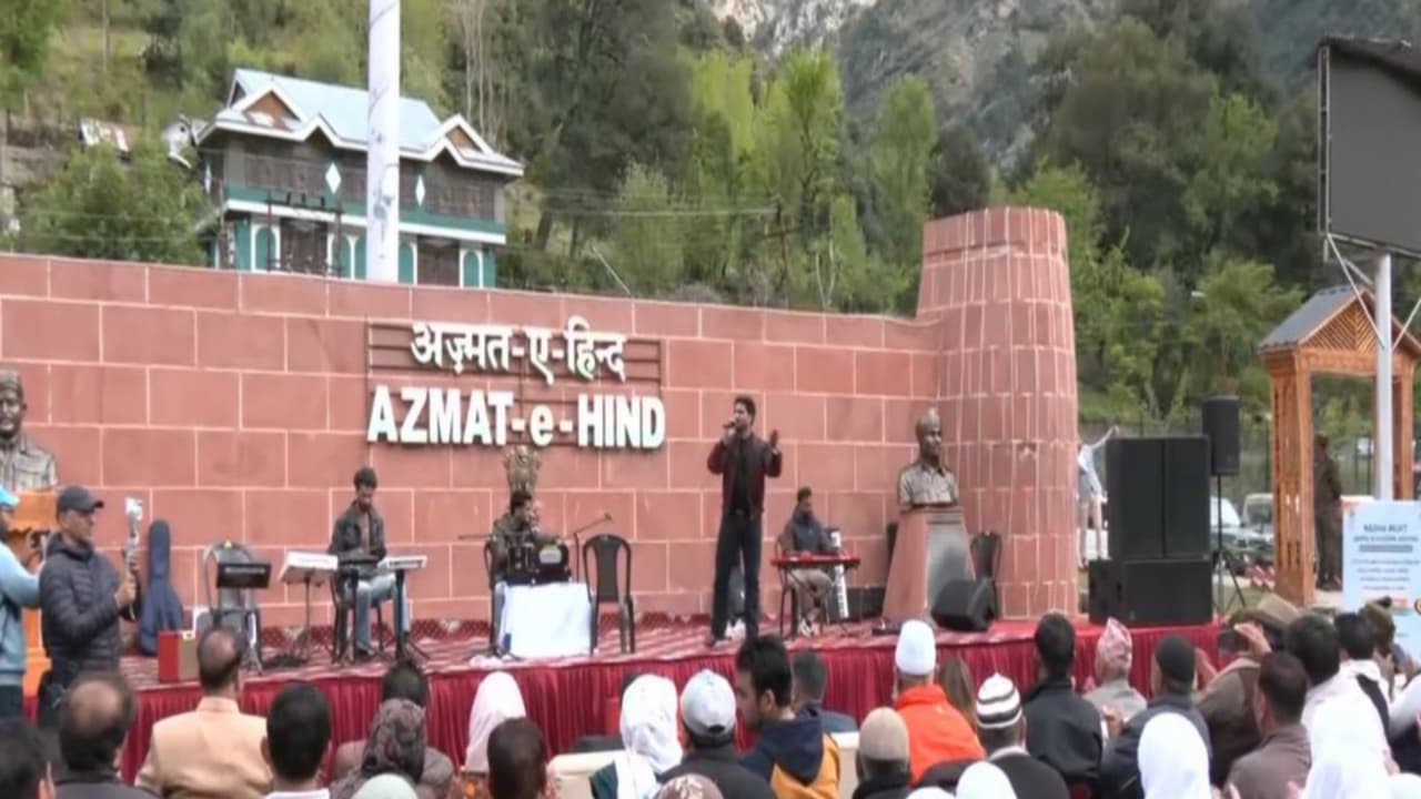 Visual form the Vibrant villages programme 2.0 celebration in Teetwal (Photo/ANI) Visual form the Vibrant villages programme 2.0 celebration in Teetwal (Photo/ANI)