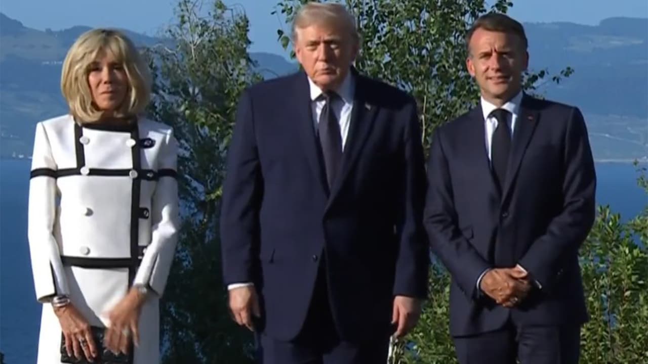 French President Emmanuel Macron and First Lady Brigitte Macron with US President Donald Trump at G7 Summit in France (Photo/@EmmanuelMacron) French President Emmanuel Macron and First Lady Brigitte Macron with US President Donald Trump at G7 Summit in France (Photo/@EmmanuelMacron)