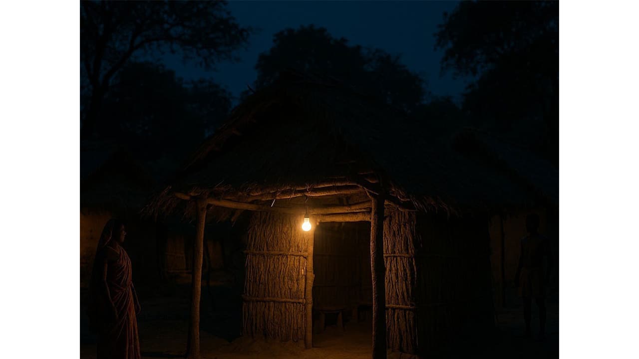 One of the beneficiary families' home under Jhumpda Vijalikaran Yojana (Photo/ANI)