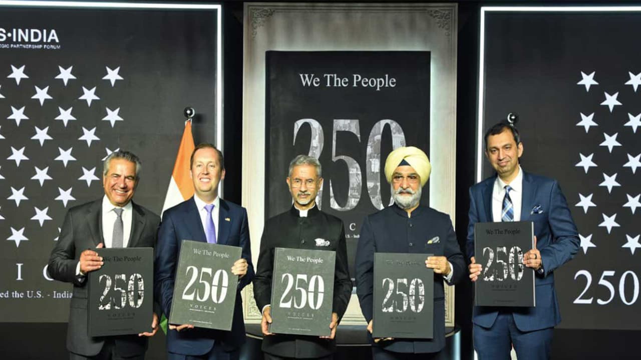 External Affairs Minister S Jaishankar unveils 'We The People – 250 Voices that Shaped US India Relationship' (Photo/X/@DrSJaishankar) External Affairs Minister S Jaishankar unveils 'We The People – 250 Voices that Shaped US India Relationship' (Photo/X/@DrSJaishankar)