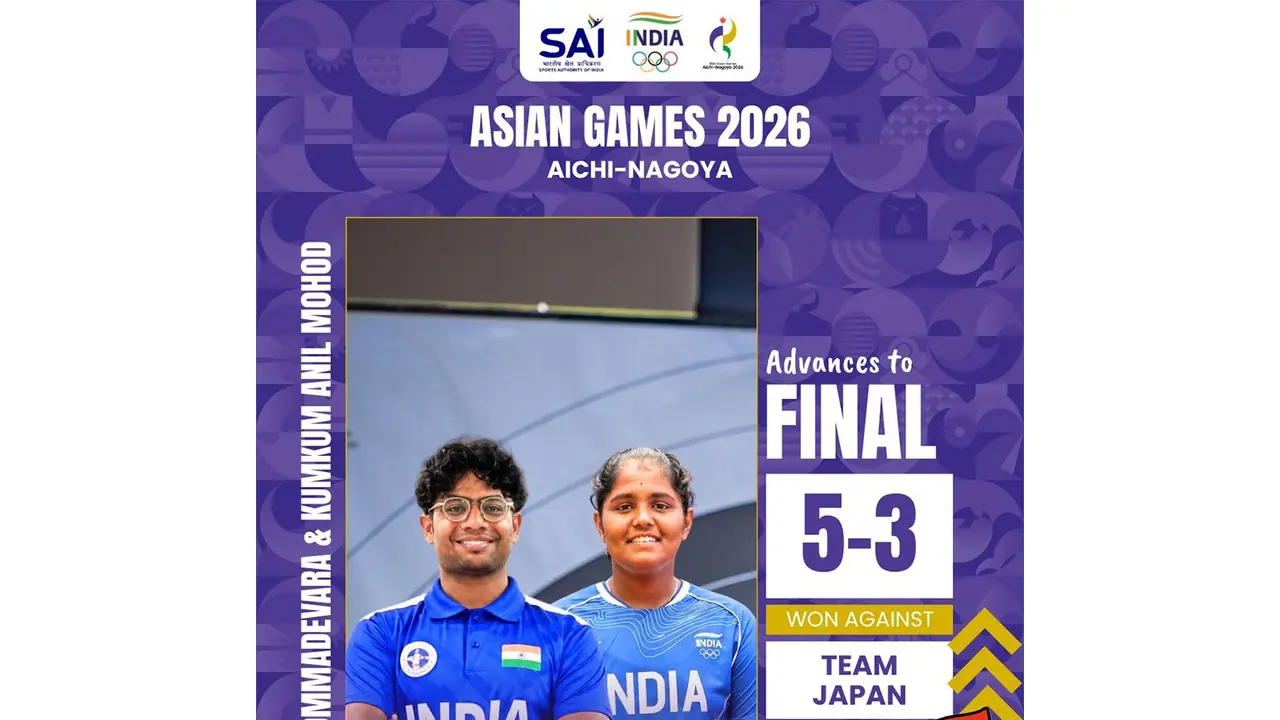 Indian archers Dhiraj Bommadevara and Kumkum Mohod. (Photo: X/ @Media_SAI) Indian archers Dhiraj Bommadevara and Kumkum Mohod. (Photo: X/ @Media_SAI)