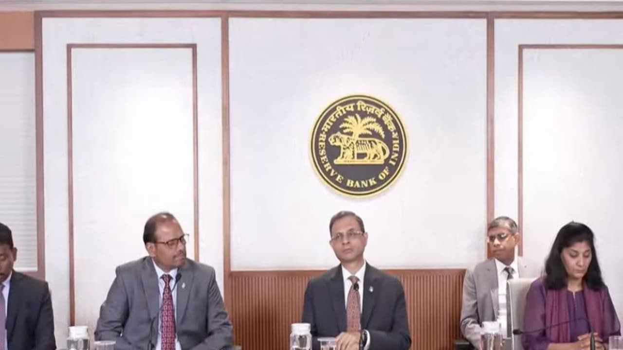 Post Monetary Policy Press Conference by RBI. (Photo ANI) Post Monetary Policy Press Conference by RBI. (Photo ANI)