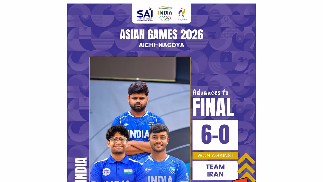 India men's recurve archery team secured silver medal in Asian Games 2026. (Photo: ANI) India men's recurve archery team secured silver medal in Asian Games 2026. (Photo: ANI)