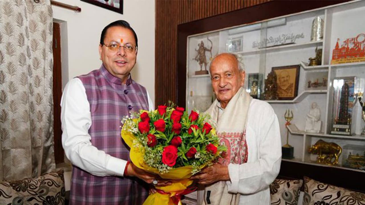 Uttarakhand CM Pushkar Singh Dhami with Bhagat Singh Koshyari (Photo: @pushkardhami/X) Uttarakhand CM Pushkar Singh Dhami with Bhagat Singh Koshyari (Photo: @pushkardhami/X)