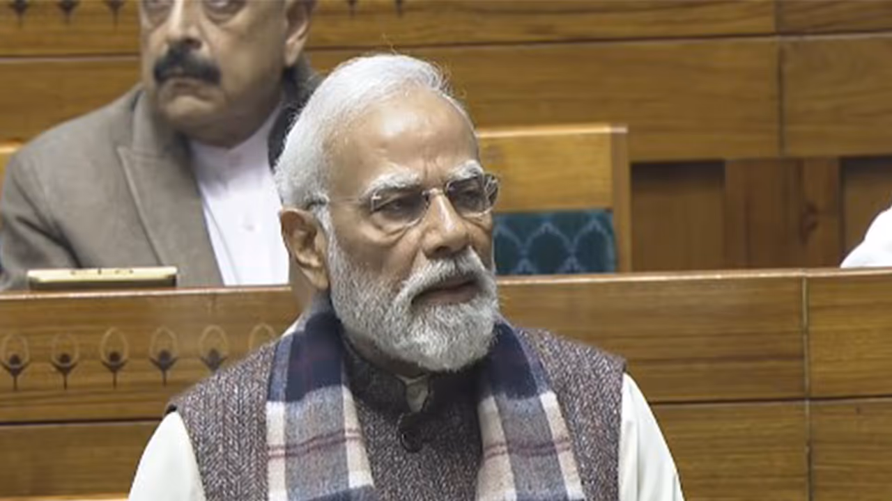 Prime Minister Narendra Modi discusses on 150 years of 'Vande Mataram' in Lok Sabha (Photo/ANI) Prime Minister Narendra Modi discusses on 150 years of 'Vande Mataram' in Lok Sabha (Photo/ANI)