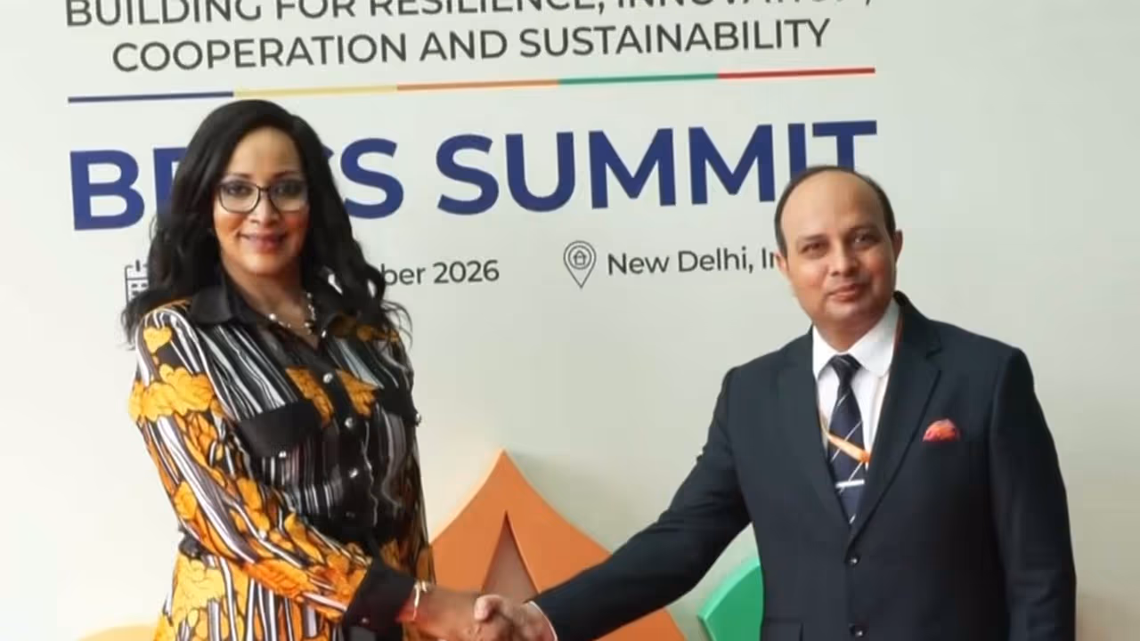Nigerian Foreign Affairs Minister Bianca Odumegwu Ojukwu arrives in New Delhi ahead of BRICS Summit (Photo/ANI) Nigerian Foreign Affairs Minister Bianca Odumegwu Ojukwu arrives in New Delhi ahead of BRICS Summit (Photo/ANI)