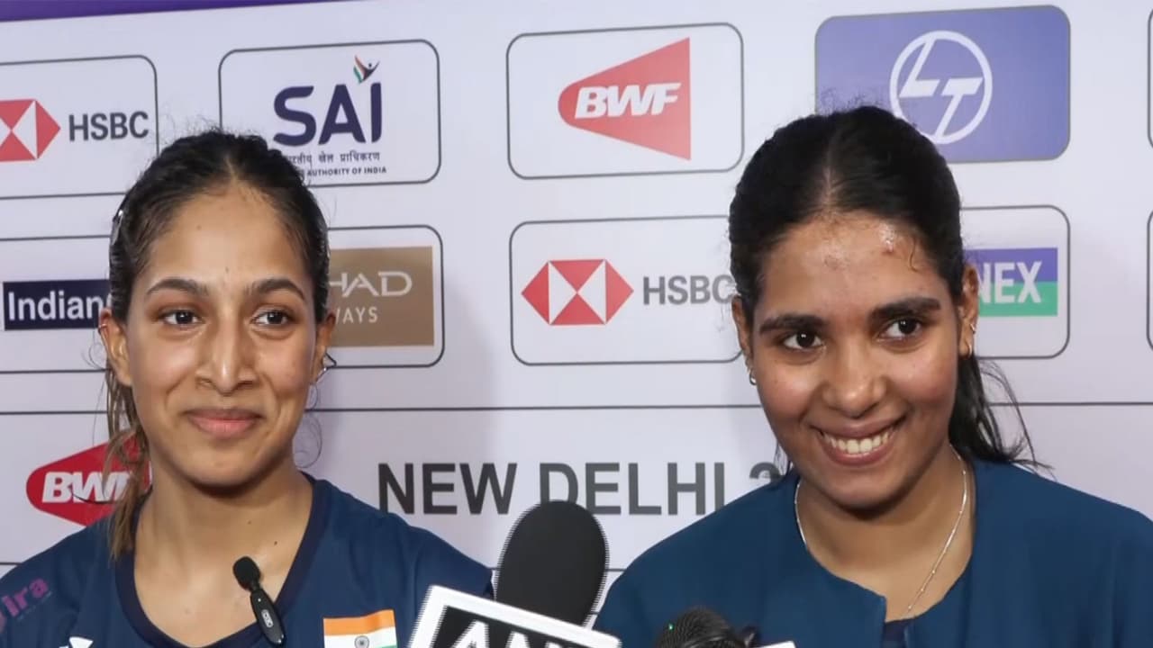 Gayatri Gopichand (L) and Treesa Jolly. (Photo: ANI) Gayatri Gopichand (L) and Treesa Jolly. (Photo: ANI)