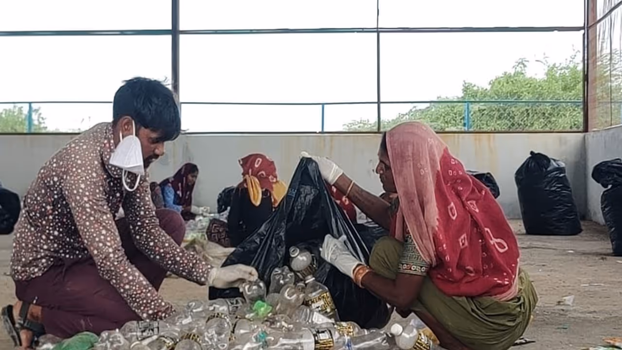 Gujarat Forest Department to purchase plastic waste collected by villagers (Photo/ANI) Gujarat Forest Department to purchase plastic waste collected by villagers (Photo/ANI)