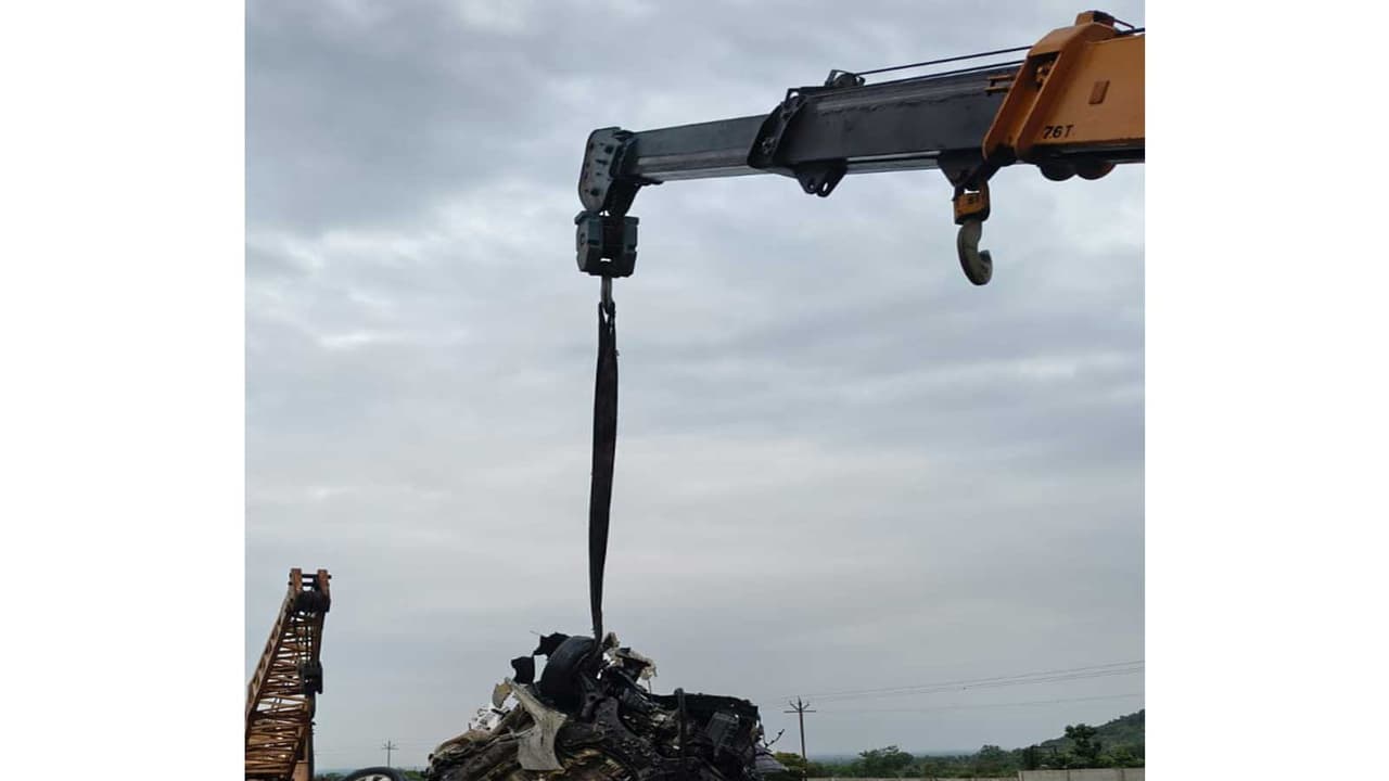 Visuals from the accident site (Photo/ANI) Visuals from the accident site (Photo/ANI)
