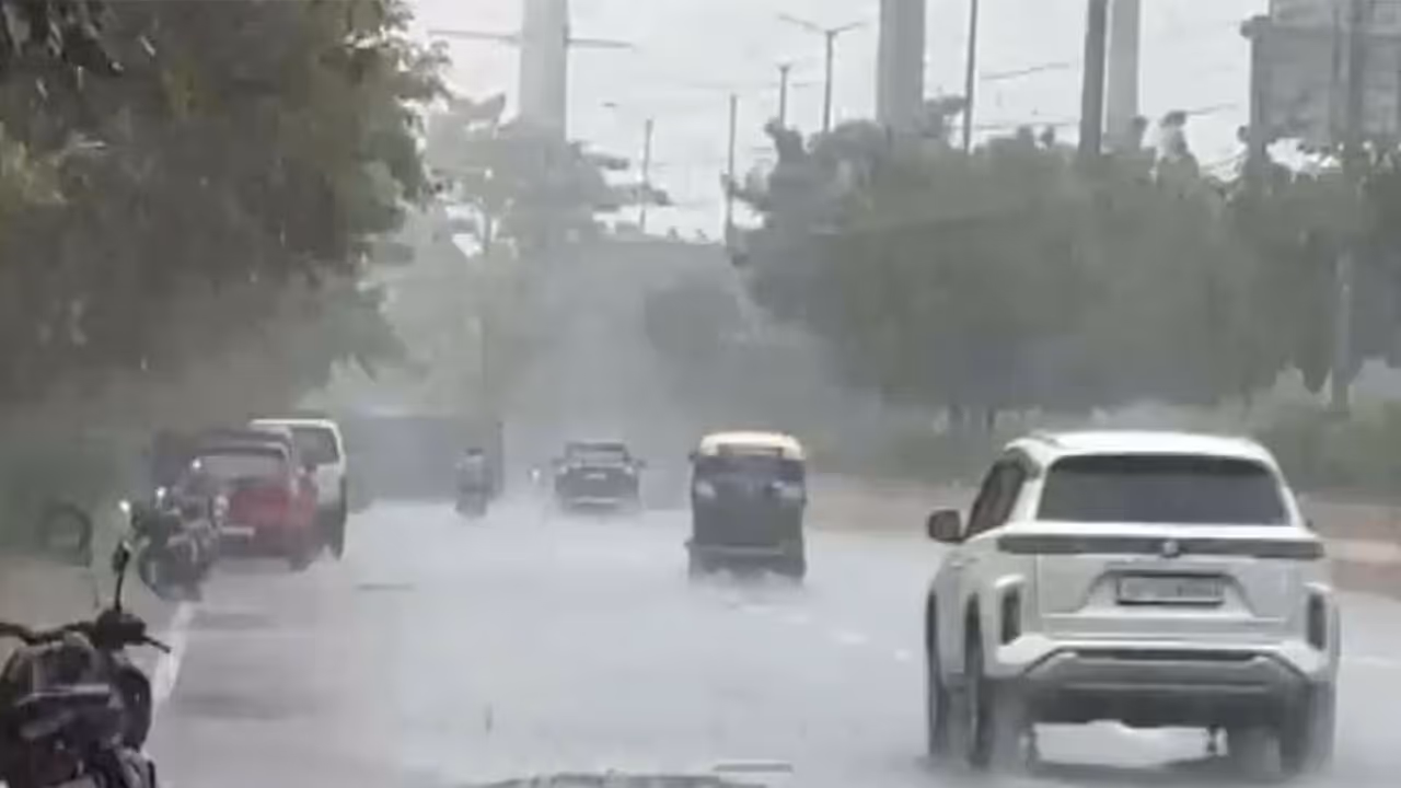 Visual of rainfall in Noida (Photo/ANI) Visual of rainfall in Noida (Photo/ANI)