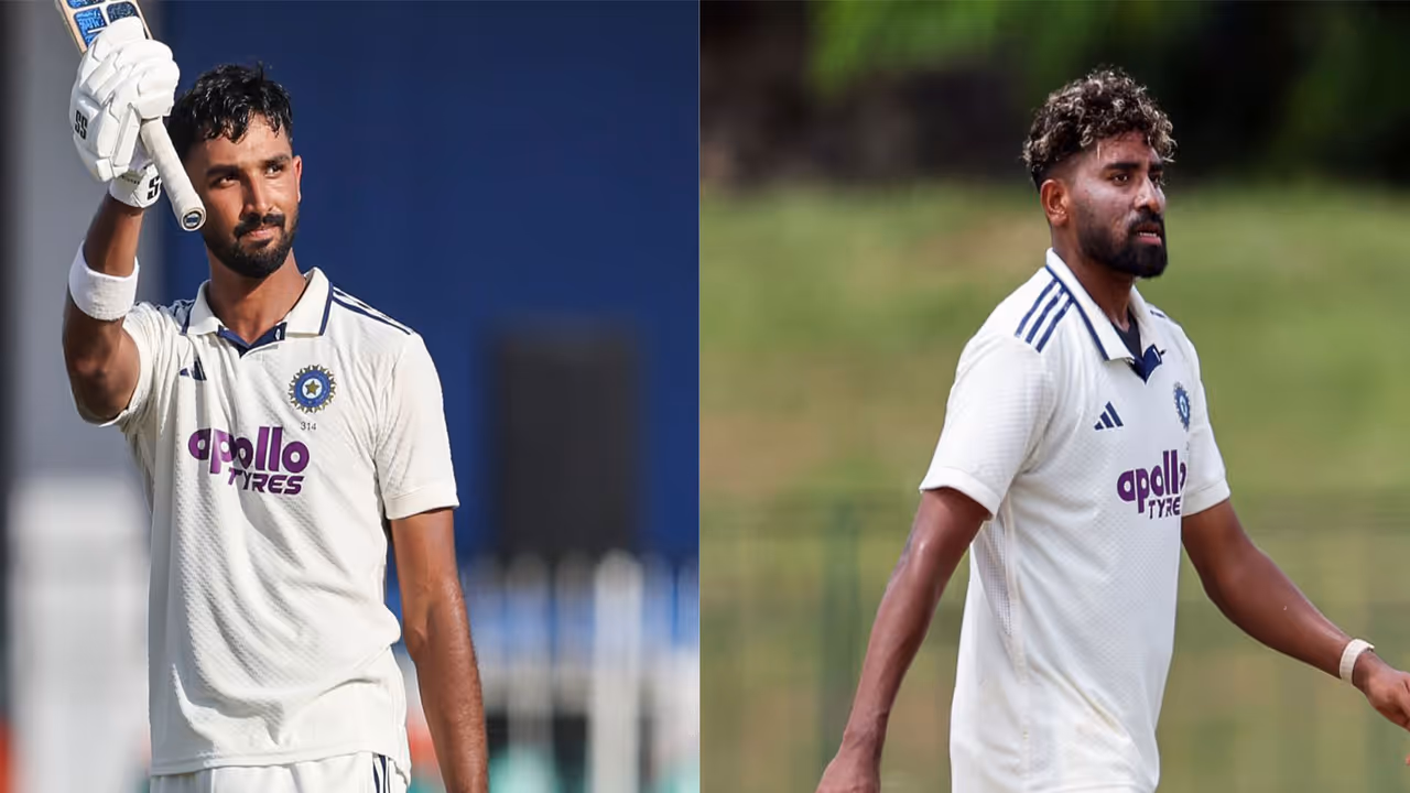 Devdutt Padikkal (left) and Mohammed Siraj (right) (Photos: ANI) Devdutt Padikkal (left) and Mohammed Siraj (right) (Photos: ANI)