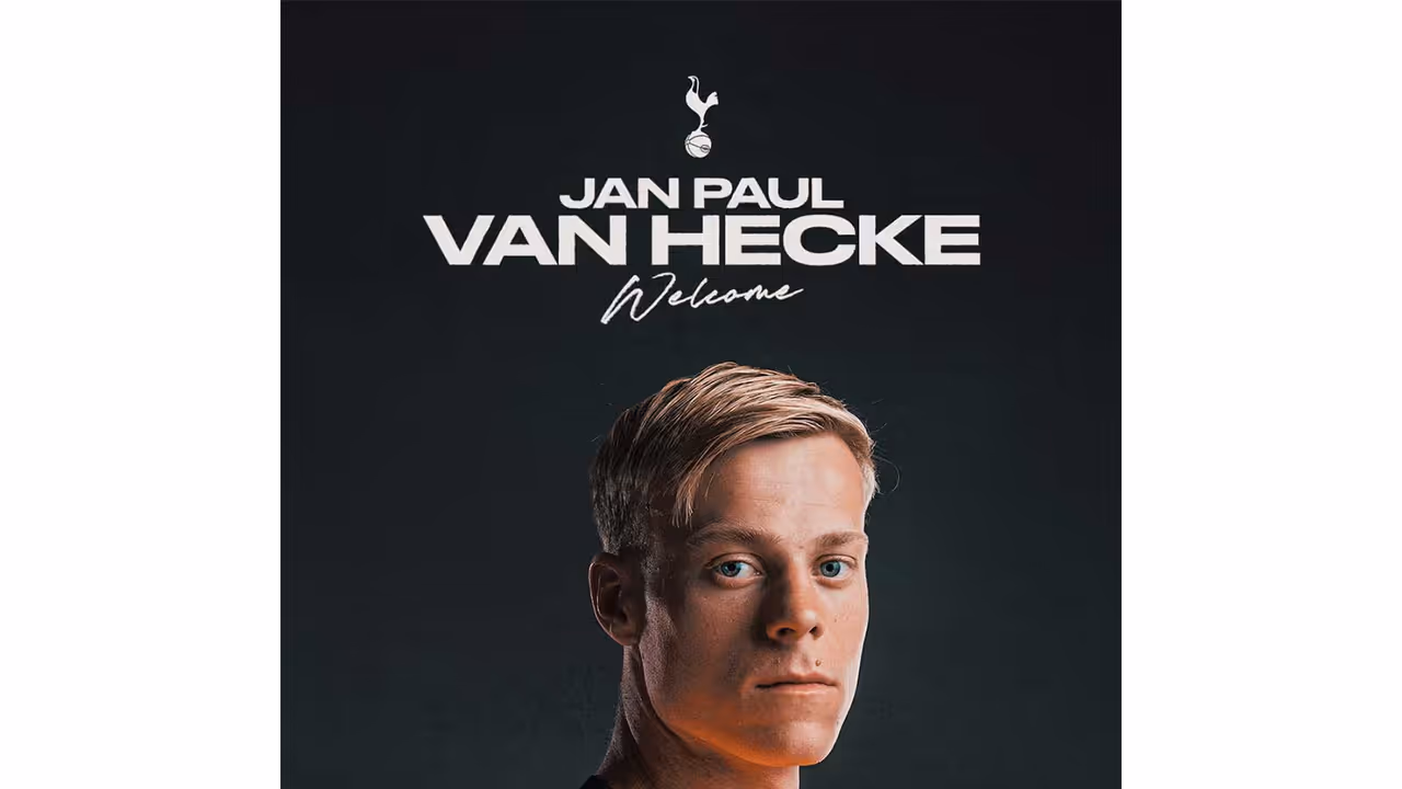 Jan Paul van Hecke joins Tottenham Hotspur (Photo: X/@SpursOfficial) Jan Paul van Hecke joins Tottenham Hotspur (Photo: X/@SpursOfficial)