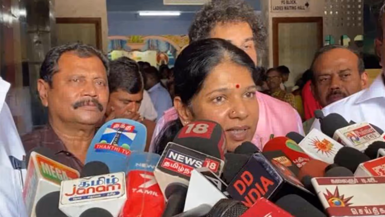 Dravida Munnetra Kazhagam MP Kanimozhi Karunanidhi (Photo/ANI) Dravida Munnetra Kazhagam MP Kanimozhi Karunanidhi (Photo/ANI)