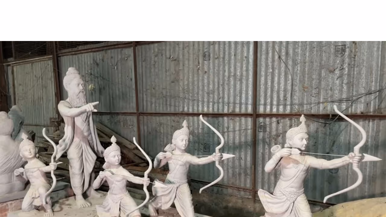 Sculptures depicting various episodes of Ramayana in Ram Katha Kunj (Photo/ANI) Sculptures depicting various episodes of Ramayana in Ram Katha Kunj (Photo/ANI)
