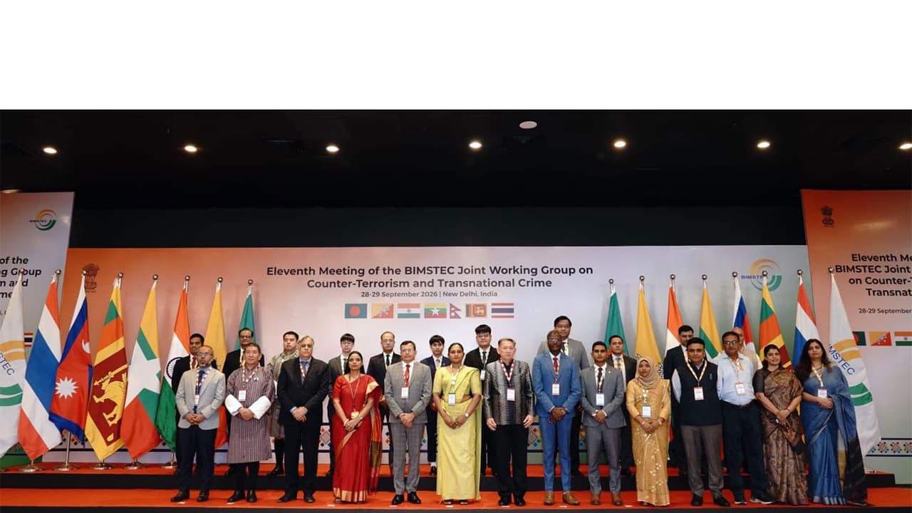 11th meeting of the BIMSTEC Joint Working Group on Counter Terrorism and Transnational Crime in New Delhi (Photo/X/@MEAIndia) 11th meeting of the BIMSTEC Joint Working Group on Counter Terrorism and Transnational Crime in New Delhi (Photo/X/@MEAIndia)