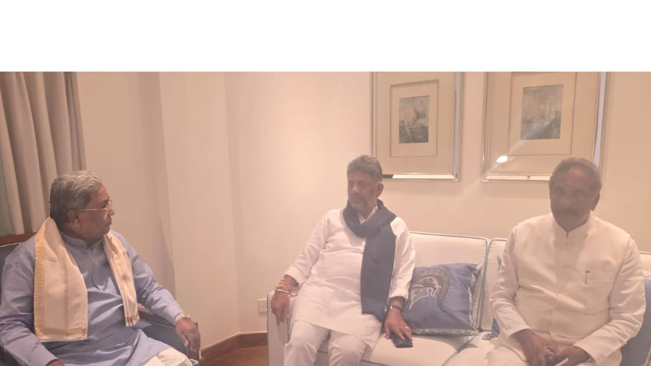 Siddaramaiah DK Shivakumar hold meeting in New Delhi (Photo/CMO) Siddaramaiah DK Shivakumar hold meeting in New Delhi (Photo/CMO)