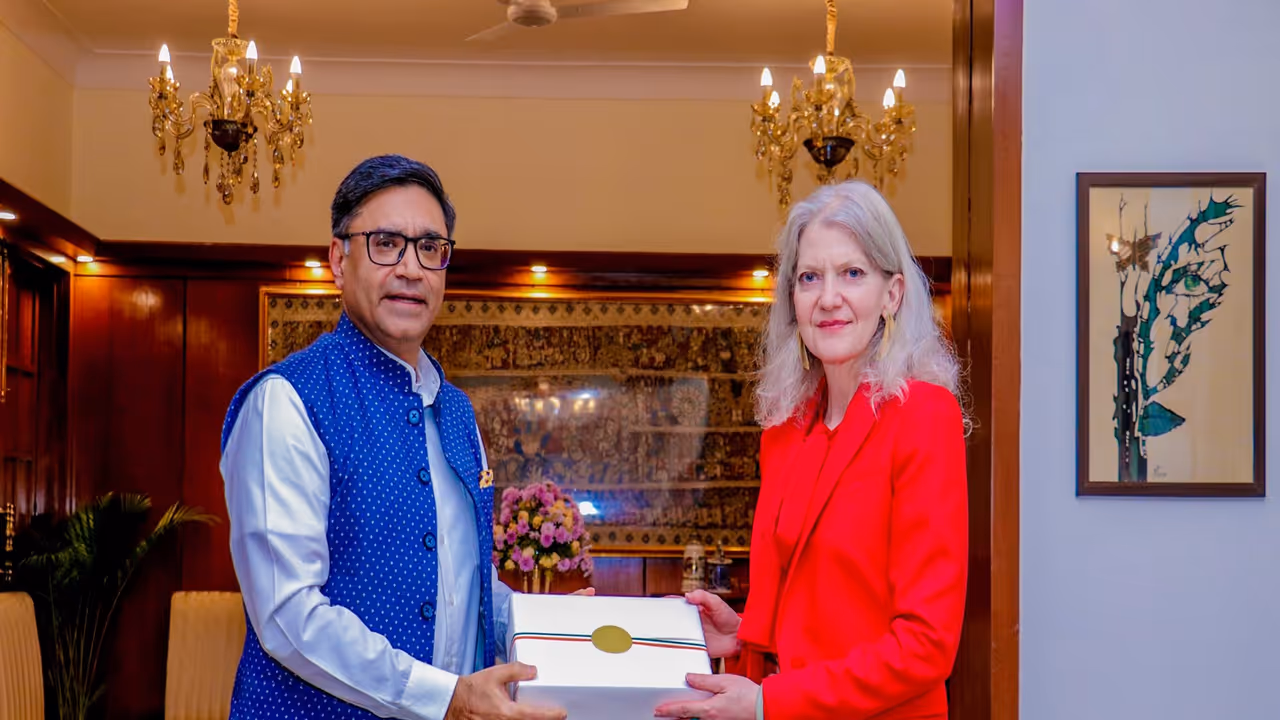 US Under Secretary Allison Hooker meets Foreign Secretary Vikram Misri in New Delhi. (Photo: X/@MEAIndia) US Under Secretary Allison Hooker meets Foreign Secretary Vikram Misri in New Delhi. (Photo: X/@MEAIndia)