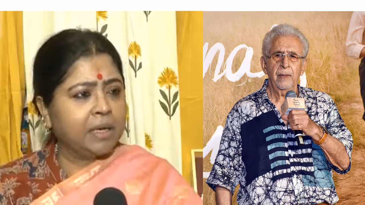 BJP leader Keya Ghosh and Naseeruddin Shah (Photo/ANI) BJP leader Keya Ghosh and Naseeruddin Shah (Photo/ANI)