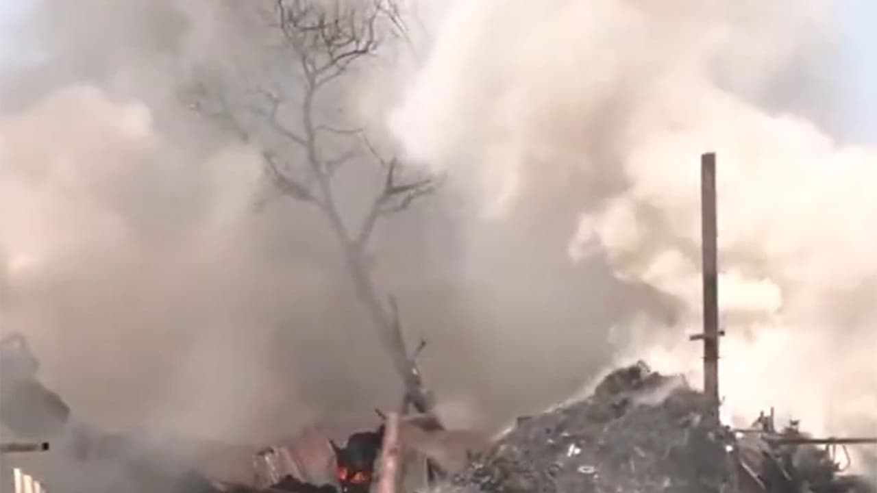 Fire broke out in scrap godown in Indore (Photo/ANI) Fire broke out in scrap godown in Indore (Photo/ANI)