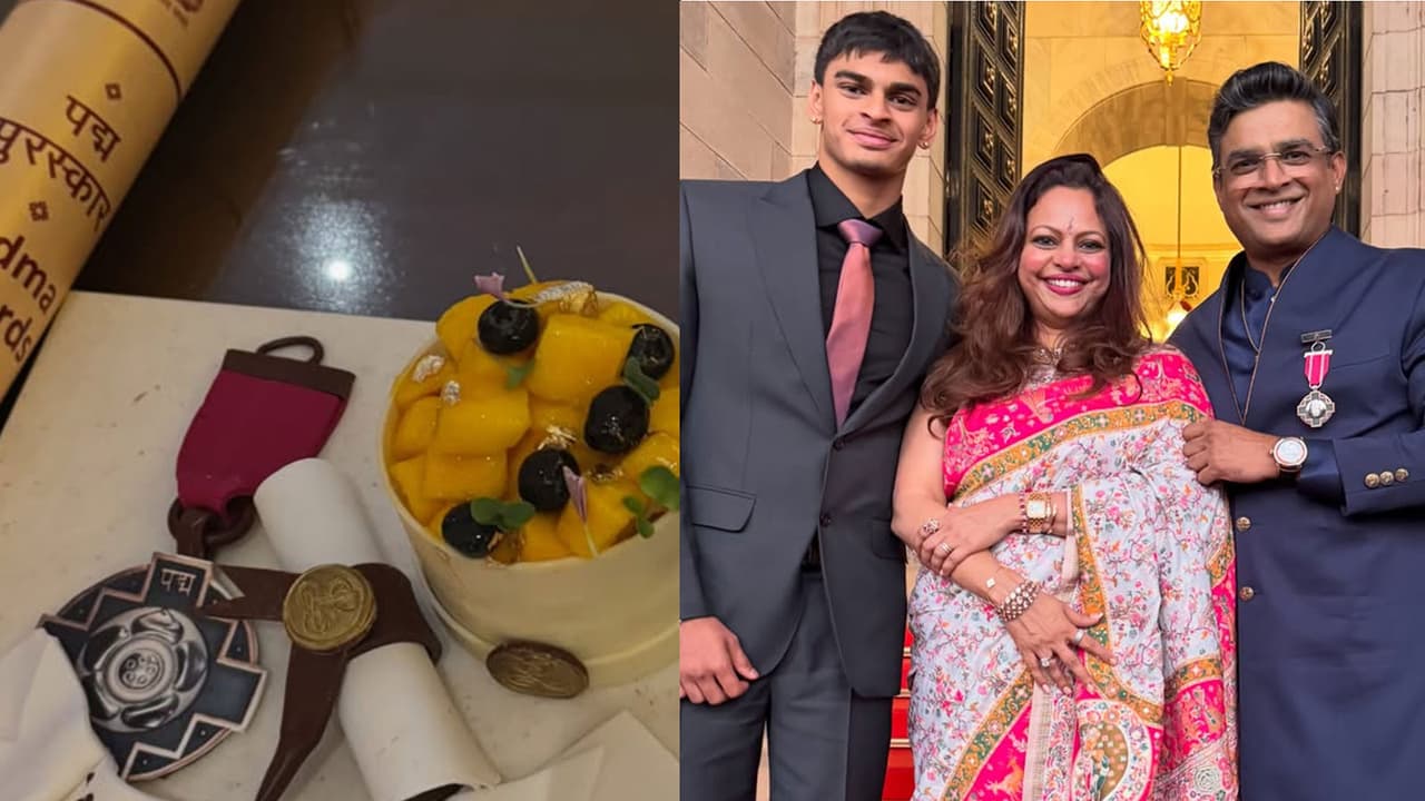 R Madhavan's wife congratulates actor (Photo/Instagram@actormaddy) R Madhavan's wife congratulates actor (Photo/Instagram@actormaddy)
