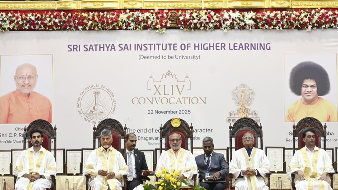 VP at SSSIHL Convocation (Photo/X@VPIndia) VP at SSSIHL Convocation (Photo/X@VPIndia)