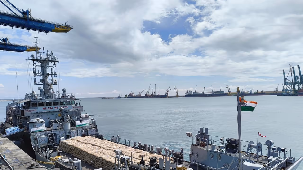 India sends more naval ships to Sri Lanka with relief supplies under Operation Sagar Bandhu (Photo/ANI)