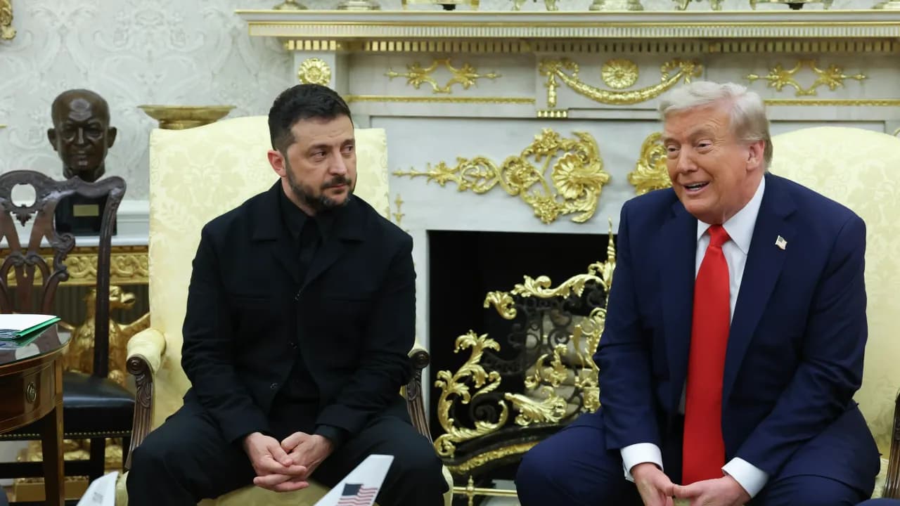 https://stocktwits.com/news articles/markets/equity/trump zelenskyy point to possible trilateral talks on russia ukraine war/chsOjS1RdXm