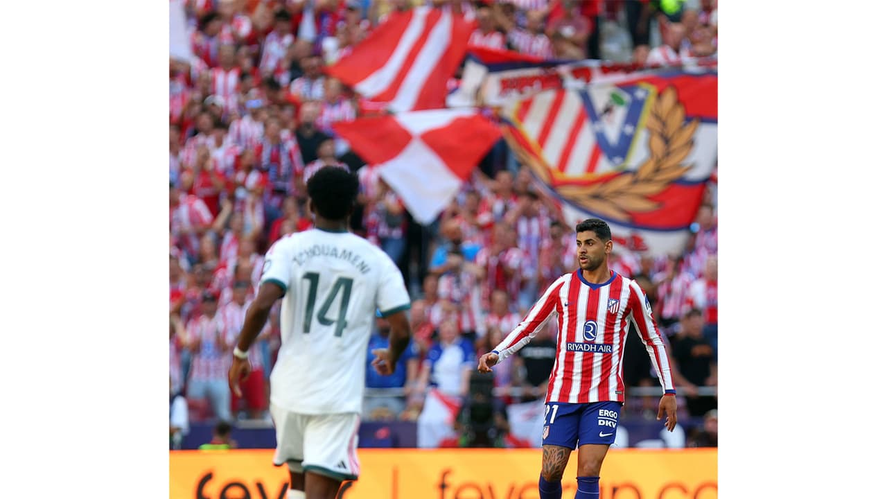 Atletico Madrid player Cristian Romero against Real Madrid in La Liga. (Photo: X/ @Atleti) Atletico Madrid player Cristian Romero against Real Madrid in La Liga. (Photo: X/ @Atleti)