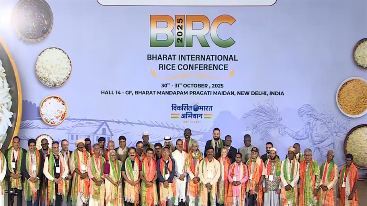 Bharat International Rice Conference 2025 opening session at Bharat Mandapam (File Photo/ANI) Bharat International Rice Conference 2025 opening session at Bharat Mandapam (File Photo/ANI)