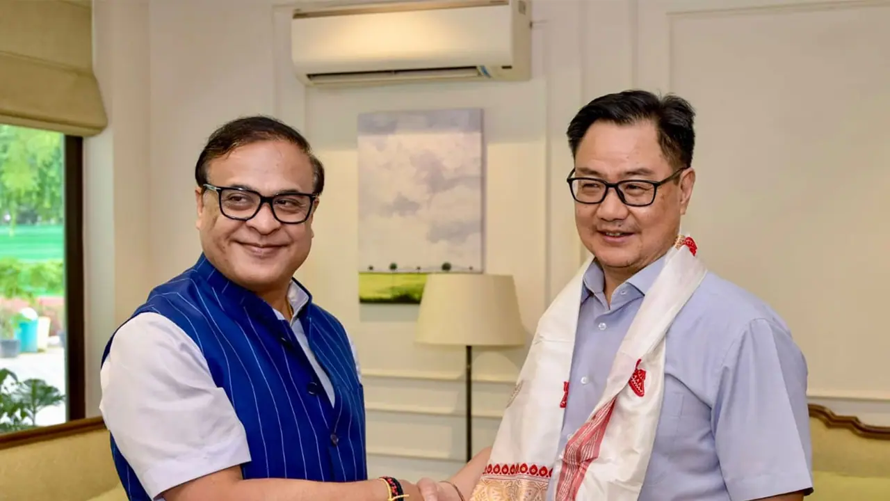 Asaam Chief Minister Himanta Biswa Sarma (Left) and Union Minister Kiren Rijiju (Right). (Photo/ANI) Asaam Chief Minister Himanta Biswa Sarma (Left) and Union Minister Kiren Rijiju (Right). (Photo/ANI)
