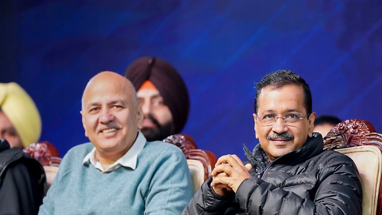 AP leader Manish Sisodia and former Delhi Chief Minister Arvind Kejriwal (File Photo/ANI) AP leader Manish Sisodia and former Delhi Chief Minister Arvind Kejriwal (File Photo/ANI)