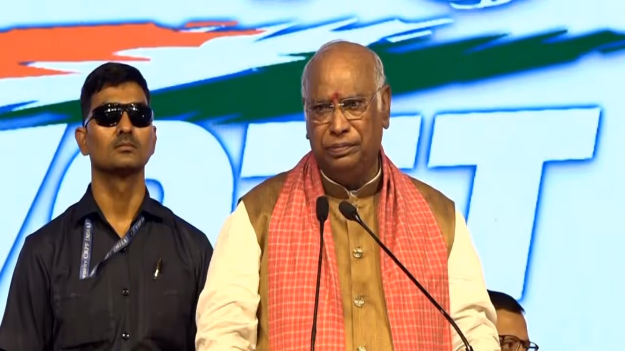 Congress president Mallikarjun Kharge attended a Congress event in Goa (Photo:ANI) Congress president Mallikarjun Kharge attended a Congress event in Goa (Photo:ANI)