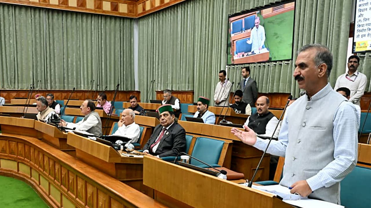 Monsoon session of the 14th Himachal Pradesh Legislative Assembly in Shimla (Photo/ANI) Monsoon session of the 14th Himachal Pradesh Legislative Assembly in Shimla (Photo/ANI)