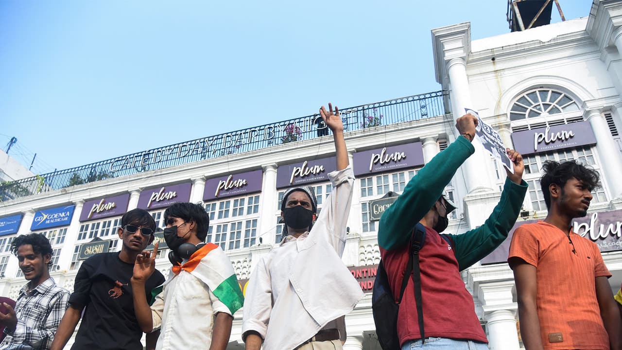 Protesters during the protest called by the CJP at Connaught Place (File Photo/ANI) Protesters during the protest called by the CJP at Connaught Place (File Photo/ANI)