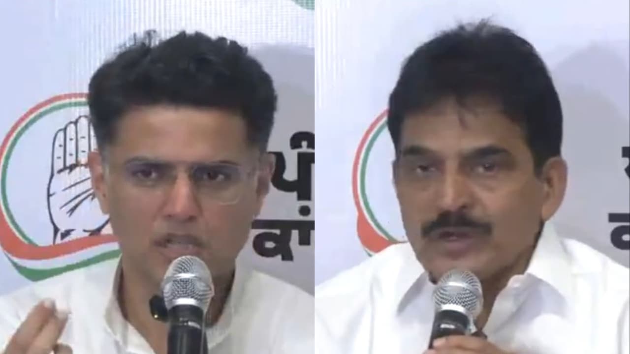 AICC General Secretary KC Venugopal and Congress leader and Punjab in charge Sachin Pilot (Photo/ANI) AICC General Secretary KC Venugopal and Congress leader and Punjab in charge Sachin Pilot (Photo/ANI)