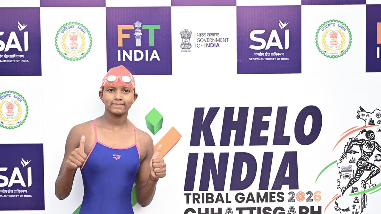 Odisha’s Anjali Munda won gold medal in women’s 200m Freestyle. (Photo/KITG 2026) Odisha’s Anjali Munda won gold medal in women’s 200m Freestyle. (Photo/KITG 2026)
