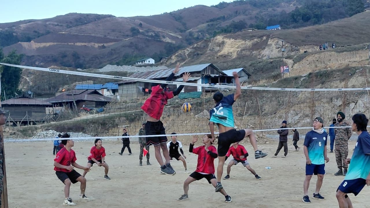 Volleyball action (Photo: ANI) Volleyball action (Photo: ANI)