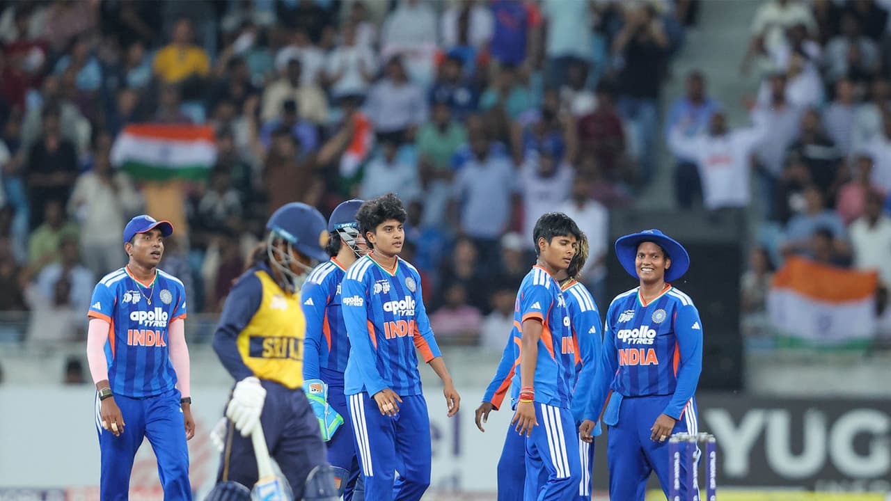 Sri Lanka's Harshitha Samarawickrama walks as Indian players celebrate her wicket during the Women's Asia Cup 2026 final (Photo: X/ @BCCIWomen) Sri Lanka's Harshitha Samarawickrama walks as Indian players celebrate her wicket during the Women's Asia Cup 2026 final (Photo: X/ @BCCIWomen)