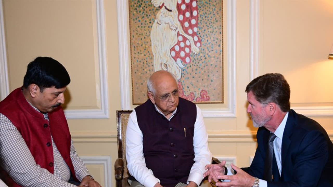 Gujarat Chief Minister Bhupendra Patel with Walmart Executive Vice President Dan Bryant (Photo/CM Bhupendra Patel) Gujarat Chief Minister Bhupendra Patel with Walmart Executive Vice President Dan Bryant (Photo/CM Bhupendra Patel)