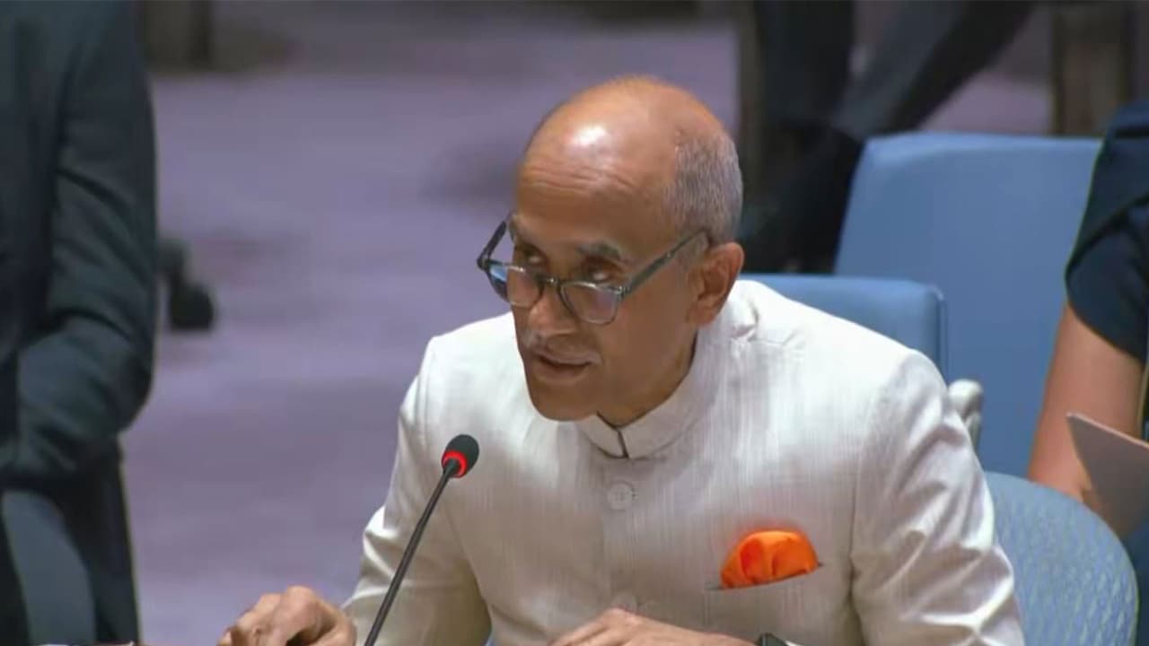 India's Permanent Representative to the UN P Harish addressing the UN Security Council open debate. (Photo: X/@IndiaUNNewYork) India's Permanent Representative to the UN P Harish addressing the UN Security Council open debate. (Photo: X/@IndiaUNNewYork)