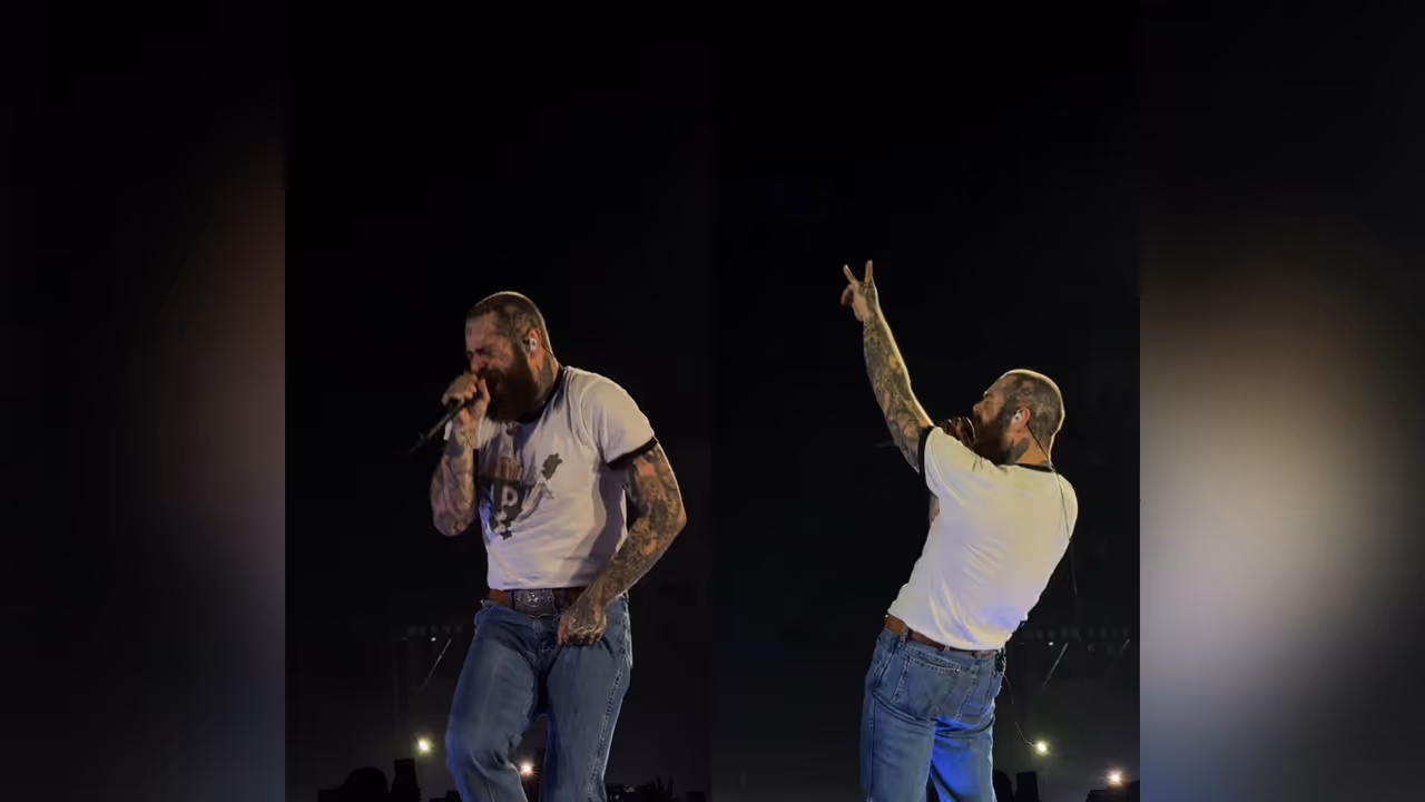 Post Malone at Guwahati concert (Press release) Post Malone at Guwahati concert (Press release)
